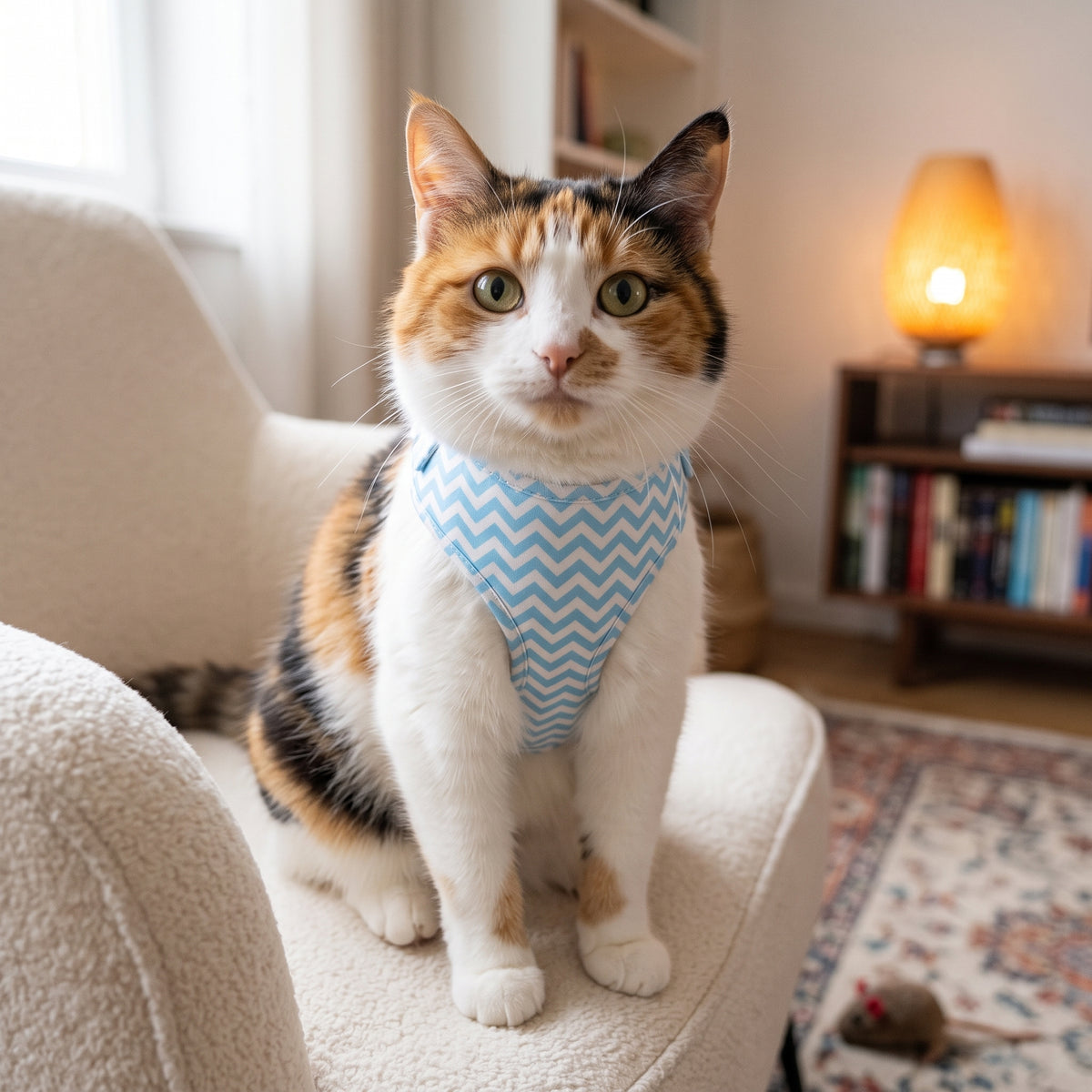 Sky Blue Chevron Adjustable Harness