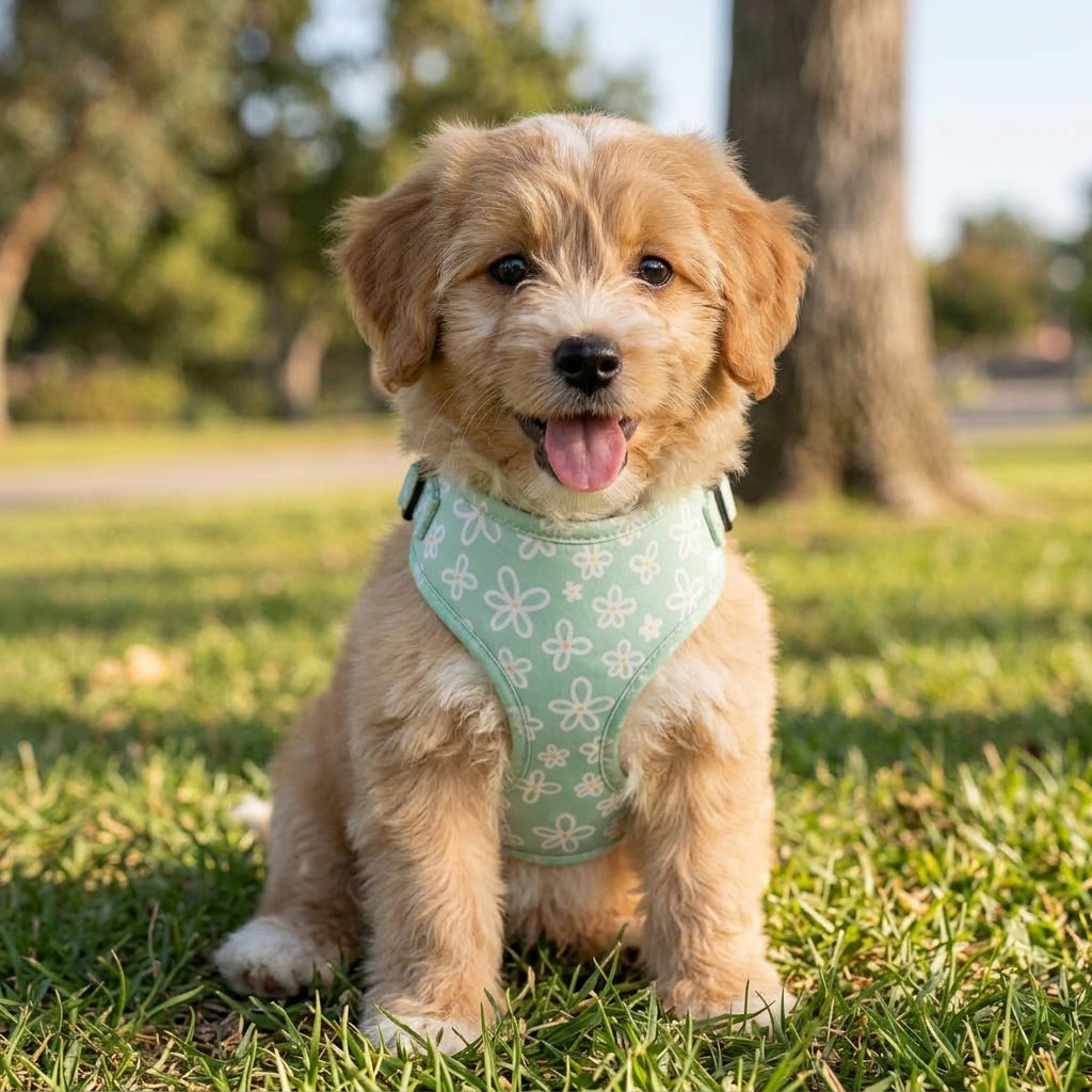 Mint Floral Daisy Harness