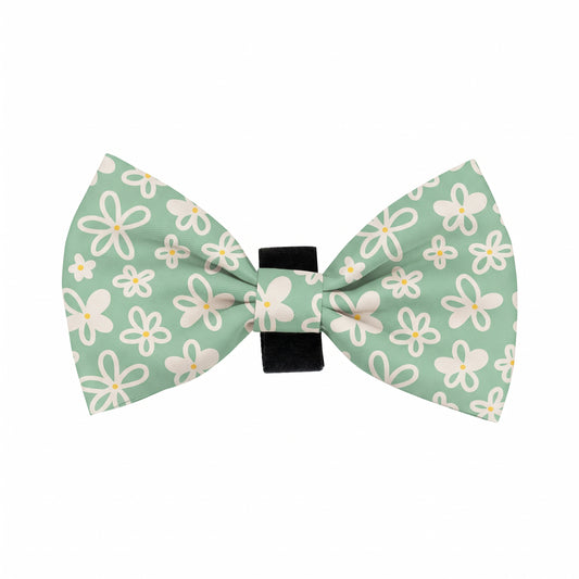 Mint Floral Daisy Bow Tie