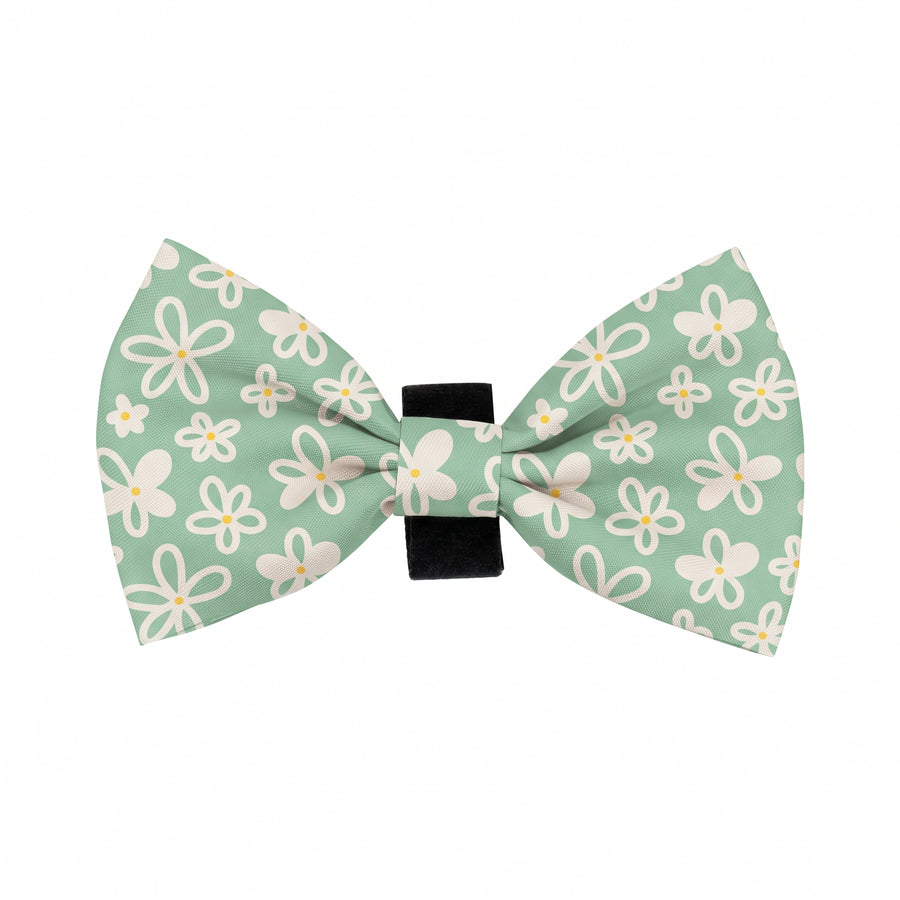 Mint Floral Daisy Bow Tie
