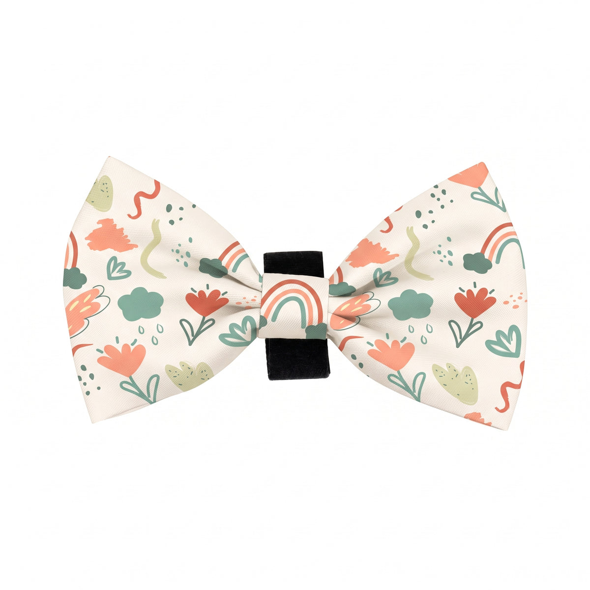 Soft Rainbow & Botanical Bow Tie