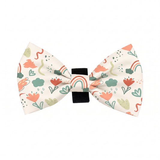 Soft Rainbow & Botanical Bow Tie