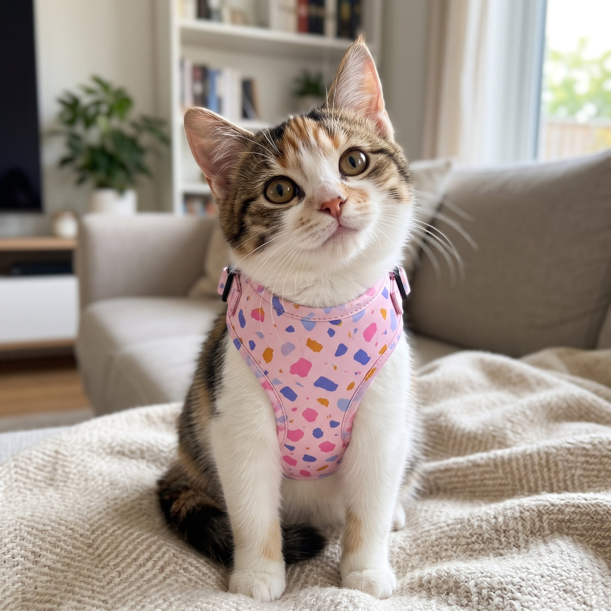 Pink Terrazzo Adjustable Harness