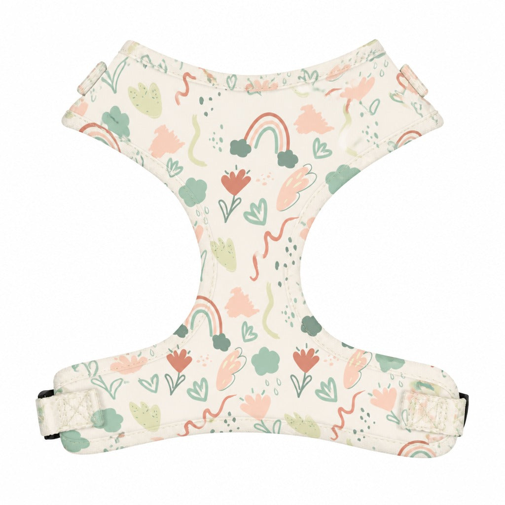 Soft Rainbow & Botanical Adjustable Harness