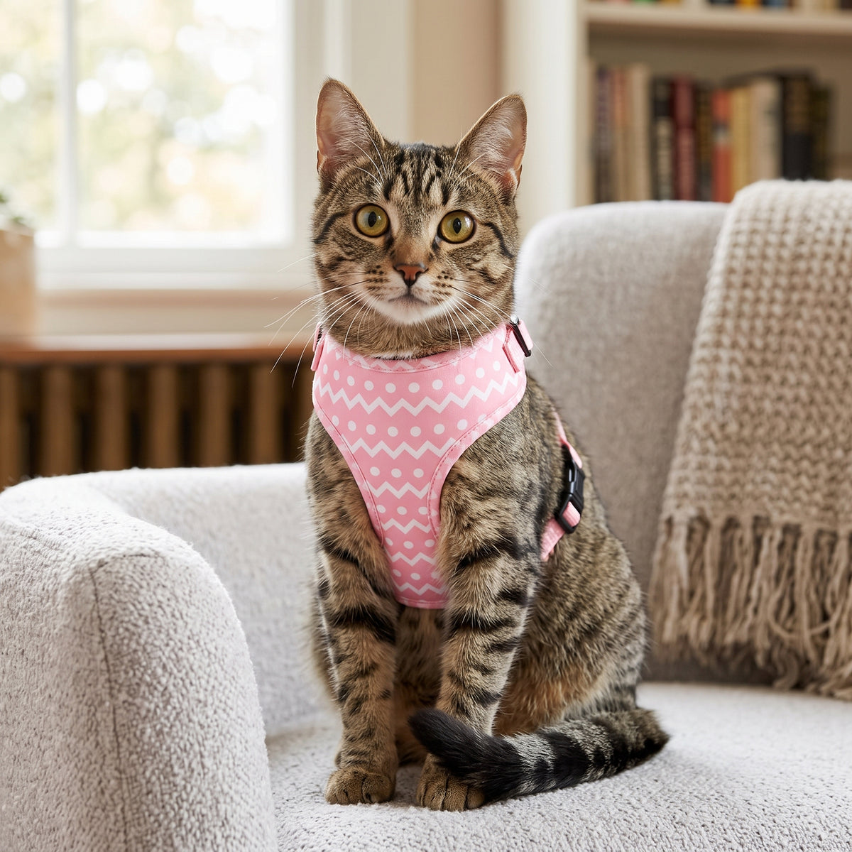 Pink Zig-Zag & Polka Dot Adjustable Harness